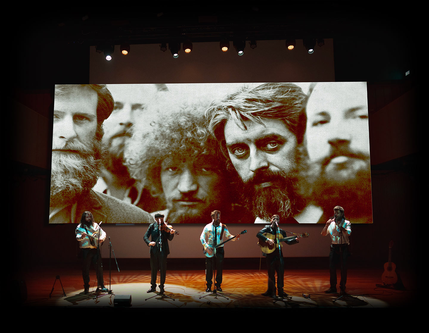 The Dubliners playing at the stage